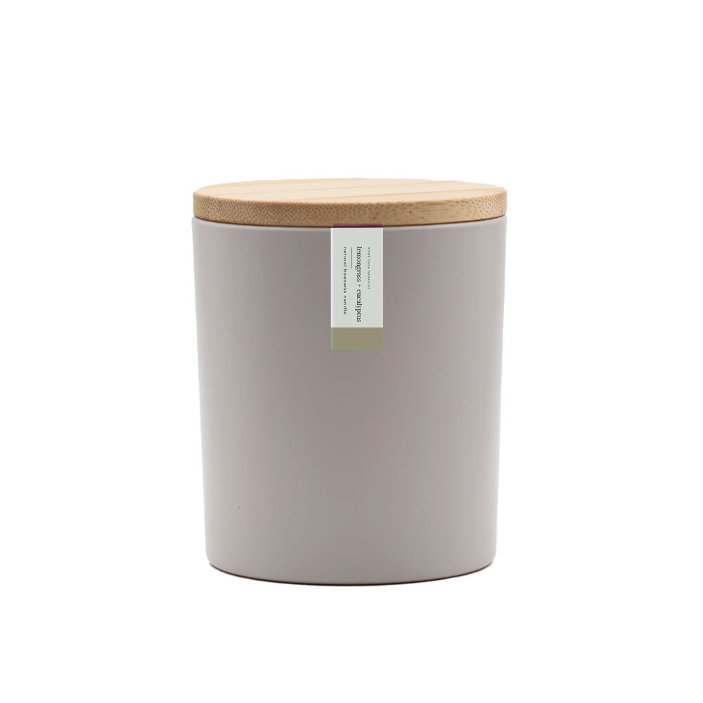 Lemongrass + Eucalyptus Beeswax Candle | 8.75 oz