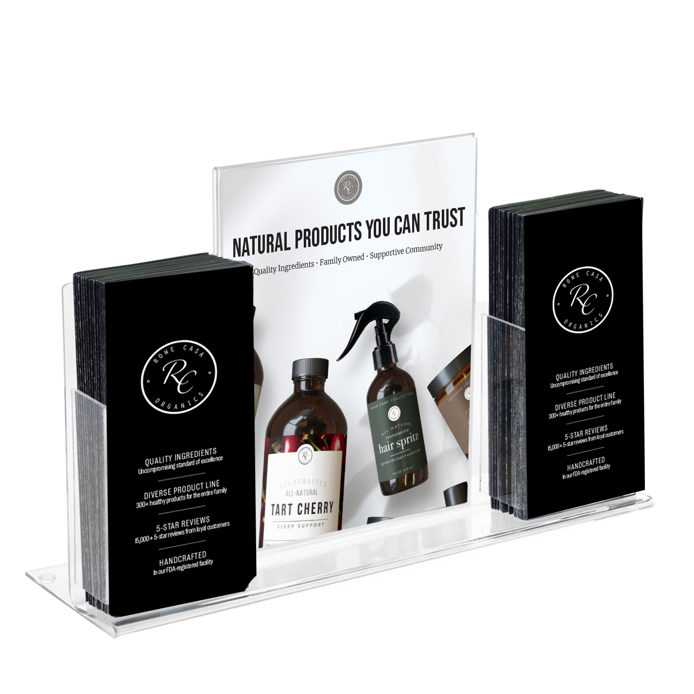 T-style Tabletop Sign & Brochure Holder