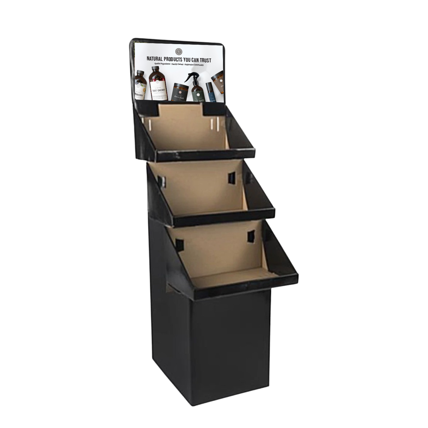 3-Tier Cardboard Bin Display