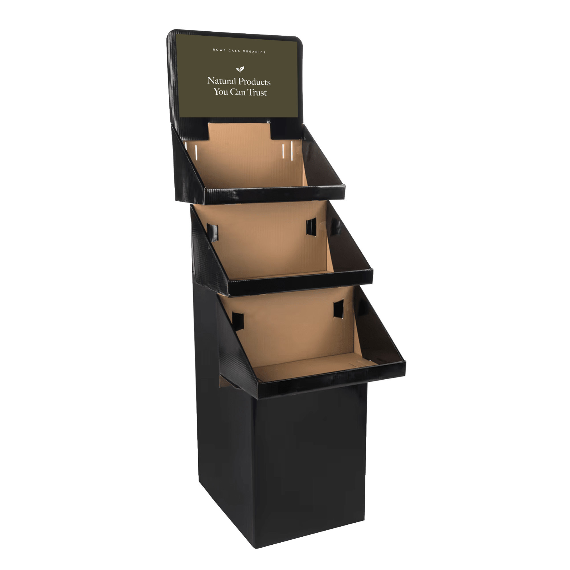 3-Tier Cardboard Bin Display