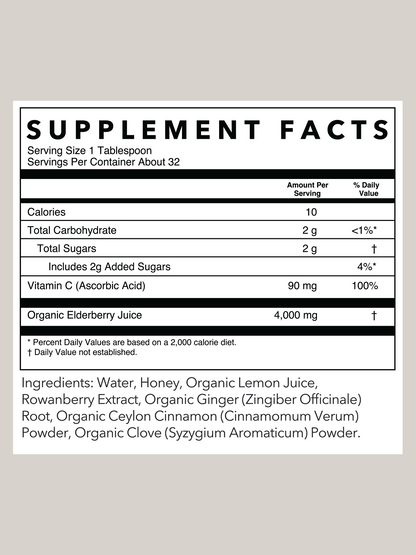Elderberry Immune Support | 16 oz