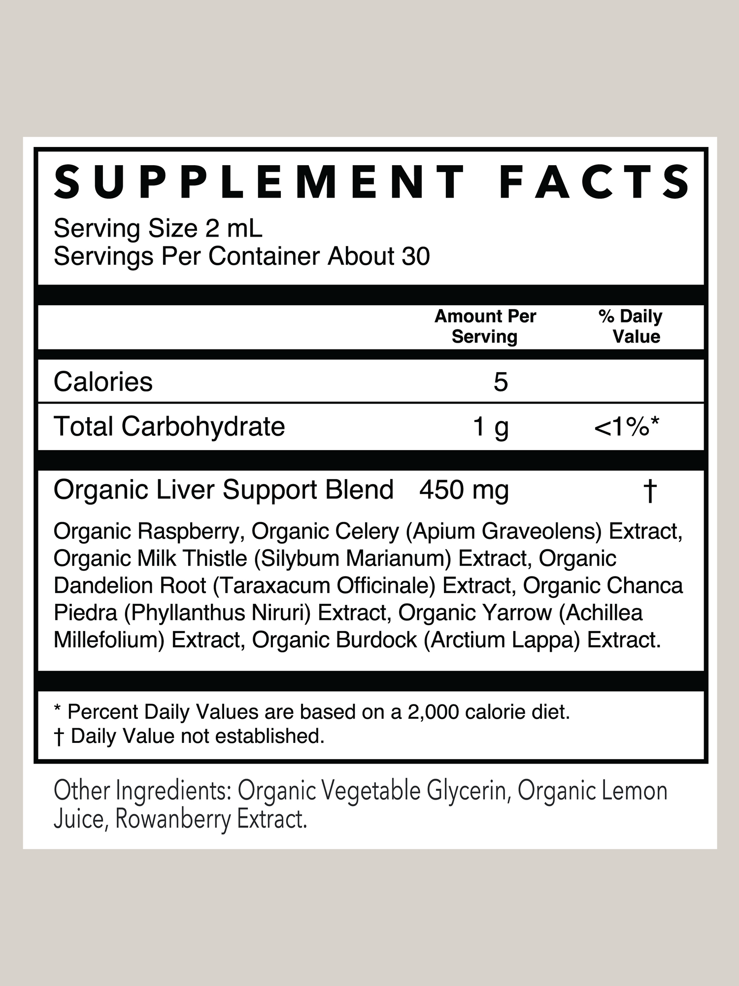 Liver Support Herbal Tincture | 2 oz