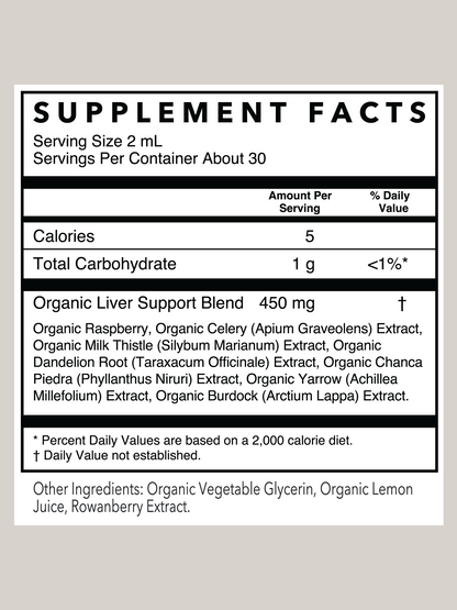 Liver Support Herbal Tincture | 2 oz