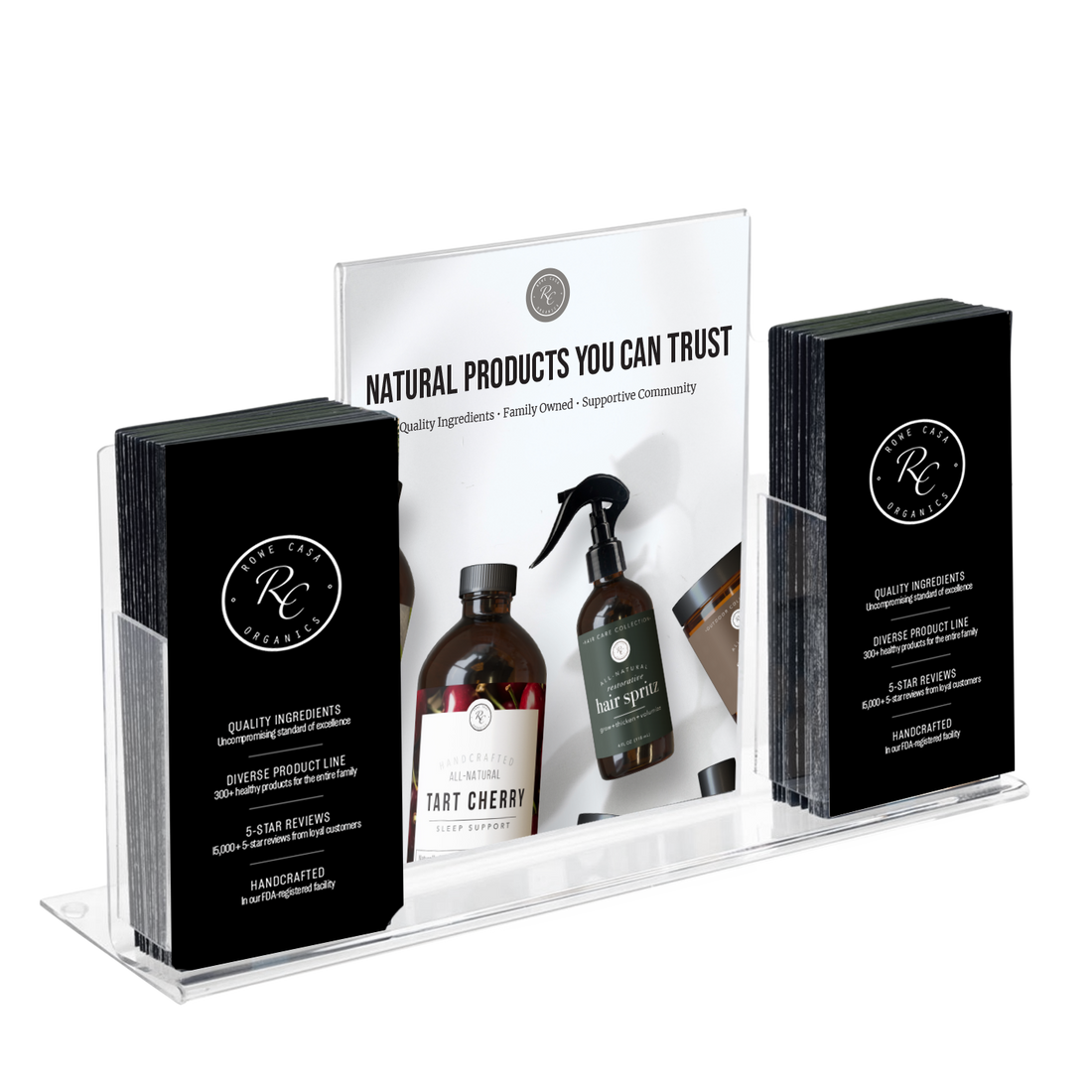 T-style Tabletop Sign & Brochure Holder